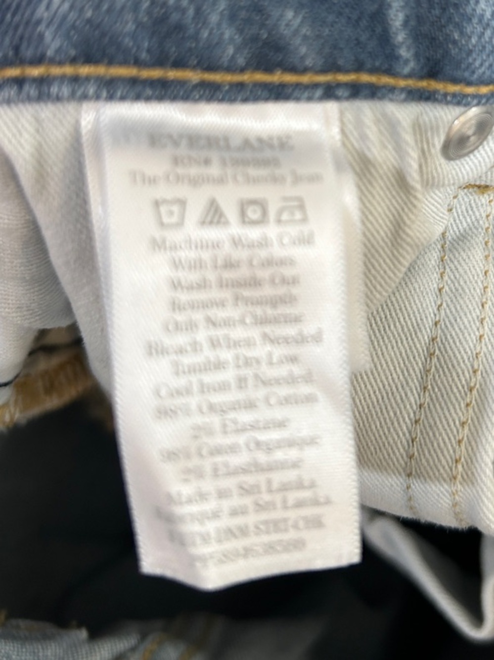Everlane The Original Cheeky Jean Crop Organic Cotton Size 25 Blue - Picture 9 of 10